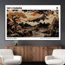 Modern Japanese Wall Art Canvas Print – Framed Abstract