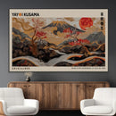 Modern Japanese Wall Art Canvas Print – Framed Abstract