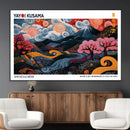 Modern Japanese Wall Art Canvas Print – Framed Abstract