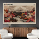 Modern Japanese Wall Art Canvas Print – Framed Abstract