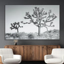 Joshua Trees Wall Art Canvas Print – Framed Black White