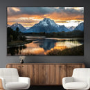 Mountain Sunset Wall Art Canvas Print – Framed Alpine by MyGreatCanvas | Canvas Wall Art Prints | Photo Prints & Wall Decor