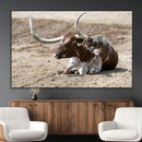 Texas Longhorn Wall Art Canvas Print – Framed Country Living