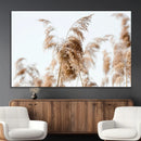 Pampas Grass Wall Art Canvas Print – Framed Neutral Tones