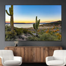 Saguaro Cactus Wall Art Canvas Print – Framed Desert Sunset by MyGreatCanvas | Canvas Wall Art Prints | Photo Prints & Wall Decor