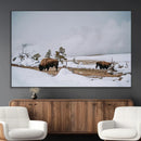 Bison Wildlife Wall Art Canvas Print – Framed Snowy Prairie by MyGreatCanvas | Canvas Wall Art Prints | Photo Prints & Wall Decor