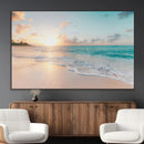 Beach Sunset Wall Art Canvas Print – Framed Ocean Waves