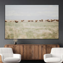 Bison Herd Wall Art Canvas Print – Framed Western Bison