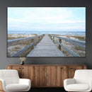 Beach Boardwalk Wall Art Canvas Print – Framed Coastal