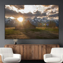 Snowy Peaks Wall Art Canvas Print – Rustic Mountain by MyGreatCanvas | Canvas Wall Art Prints | Photo Prints & Wall Decor