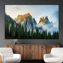 Wilderness Wall Art Canvas Print – Misty Forest Nature
