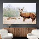 Rustic Deer Wall Art Canvas Print – Forest Woodland Stag