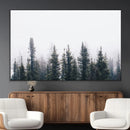 Foggy Forest Wall Art Canvas Print – Framed Misty Pines
