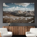 Mountain Landscape Wall Art Canvas Print – Framed Snowy