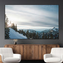 Snowy Mountains Wall Art Canvas Print – Framed Alpine by MyGreatCanvas | Canvas Wall Art Prints | Photo Prints & Wall Decor
