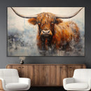 Scottish Highland Wall Art Canvas Print, Framed Longhorn Art by MyGreatCanvas | Canvas Wall Art Prints | Photo Prints & Wall Decor
