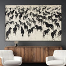 Wild Horse Stampede Wall Art Canvas Print – Monochrome by MyGreatCanvas | Canvas Wall Art Prints | Photo Prints & Wall Decor