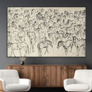 Wild Horse Stampede Wall Art Canvas Print – Monochrome by MyGreatCanvas | Canvas Wall Art Prints | Photo Prints & Wall Decor
