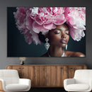 Black Beauty Petal Crown Wall Art Canvas Print – Floral by MyGreatCanvas | Canvas Wall Art Prints | Photo Prints & Wall Decor