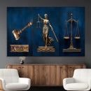 Lady Justice Wall Art Canvas Print – Elegant Gold Legal by MyGreatCanvas | Canvas Wall Art Prints | Photo Prints & Wall Decor