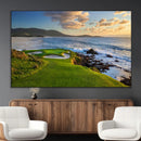 Coastal Golf Course Wall Art Canvas Print – Sunset with by MyGreatCanvas | Canvas Wall Art Prints | Photo Prints & Wall Decor