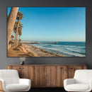 Scenic Beach Wall Art Canvas Print – Tall Palm Trees, Sandy by MyGreatCanvas | Canvas Wall Art Prints | Photo Prints & Wall Decor