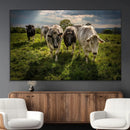 Grazing Cattle Herd Pasture Green Field Livestock Natural by MyGreatCanvas | Canvas Wall Art Prints | Photo Prints & Wall Decor