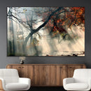 Sunlit Autumn Forest Wall Art Canvas Print – Framed Mist by MyGreatCanvas | Canvas Wall Art Prints | Photo Prints & Wall Decor