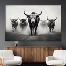 Texas Longhorn Wall Art Canvas Print, Framed Speckled Cow by MyGreatCanvas | Canvas Wall Art Prints | Photo Prints & Wall Decor