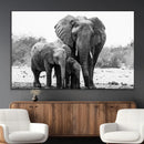 Elephant Family Africa Wall Art Canvas Print by MyGreatCanvas | Canvas Wall Art Prints | Photo Prints & Wall Decor