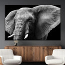 Big Elephant Close Up Wall Art Canvas Print