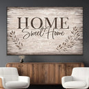 Home Sweet Home Wall Art Canvas Print, Floral Farmhouse by MyGreatCanvas | Canvas Wall Art Prints | Photo Prints & Wall Decor