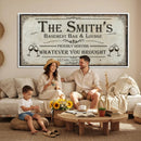 Custom Family Patio Sign Wall Art Canvas Print, Personalized Rustic Bar Decor, Western Farmhouse Patio Wall Decor by MyGreatCanvas | Canvas Wall Art Prints | Photo Prints & Wall Decor