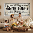 Custom Family Patio Sign Wall Art Canvas Print, Personalized Rustic Bar Decor, Western Farmhouse Patio Wall Decor by MyGreatCanvas | Canvas Wall Art Prints | Photo Prints & Wall Decor