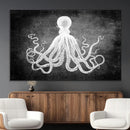 Black White Octopus Wall Art Canvas Print by MyGreatCanvas | Canvas Wall Art Prints | Photo Prints & Wall Decor