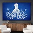 Large 3-Panel Blue Octopus Canvas Wall Art | Coastal Marine by MyGreatCanvas | Canvas Wall Art Prints | Photo Prints & Wall Decor
