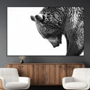 Black and White Grizzly 399 Bear Canvas Print Wall Art | by MyGreatCanvas | Canvas Wall Art Prints | Photo Prints & Wall Decor