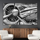 Vintage Antique Airplane Wall Art Canvas Print