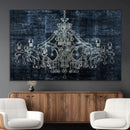 Dark Chandelier Wall Art Canvas Print by MyGreatCanvas | Canvas Wall Art Prints | Photo Prints & Wall Decor