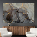 Gray Marble Fluid Wall Art – Modern Abstract Canvas Print