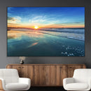 Blue Sky and Beach Wall Art Canvas Print