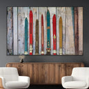 Vintage Wooden Weathered Ski's in Front of an Old Barn Wall by MyGreatCanvas | Canvas Wall Art Prints | Photo Prints & Wall Decor