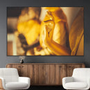 Gold Buddha Statue Hands Wall Art Canvas Print by MyGreatCanvas | Canvas Wall Art Prints | Photo Prints & Wall Decor