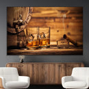 Rustic Whiskey and Barrel Canvas Print by MyGreatCanvas | Canvas Wall Art Prints | Photo Prints & Wall Decor