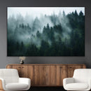 Misty Forest Wall Art – Serene Green Landscape Canvas Print, by MyGreatCanvas | Canvas Wall Art Prints | Photo Prints & Wall Decor