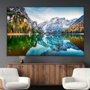 Spectacular autumn view of Braies Lake Wall Art Canvas Print by MyGreatCanvas | Canvas Wall Art Prints | Photo Prints & Wall Decor