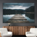 Wooden Bridge Near Lake Wall Art Canvas Print by MyGreatCanvas | Canvas Wall Art Prints | Photo Prints & Wall Decor