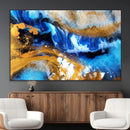 Blue Orange Marble Fluid Effect Canvas Wall Art Print by MyGreatCanvas | Canvas Wall Art Prints | Photo Prints & Wall Decor