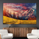 Mountain and Daylight Red Sunset Wall Art Canvas Print by MyGreatCanvas | Canvas Wall Art Prints | Photo Prints & Wall Decor