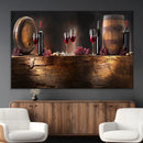 Wine and Barrels Wall Art Canvas Print by MyGreatCanvas | Canvas Wall Art Prints | Photo Prints & Wall Decor